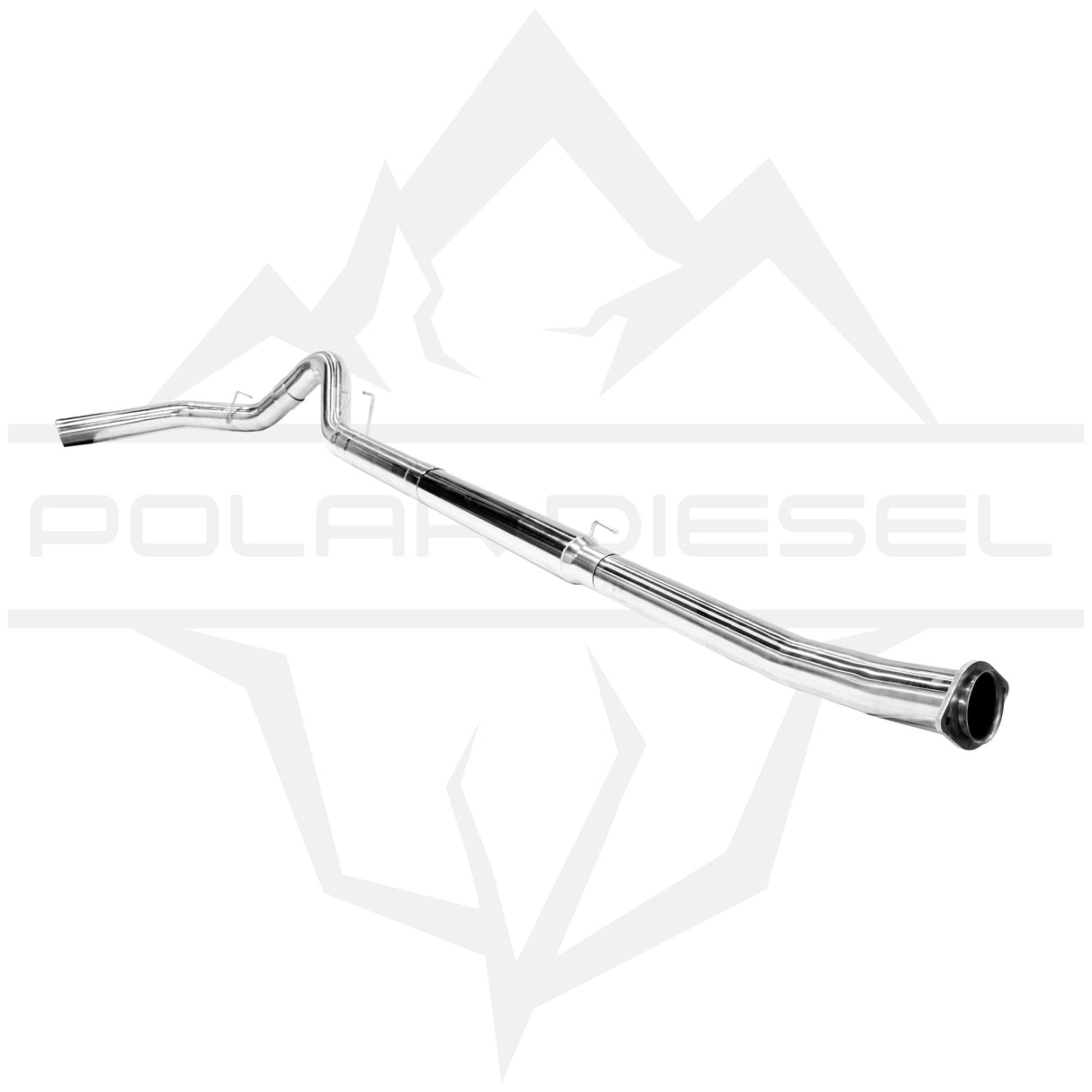 2011-2026 Ford Powerstroke 6.7L 5" 304SS Polished Downpipe Back Exhaust - No Muffler (PD-1-12334352)