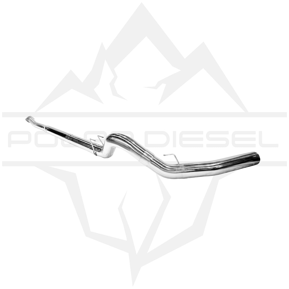 2011-2026 Ford Powerstroke 6.7L 5" 304SS Polished Downpipe Back Exhaust - No Muffler (PD-1-12334352)