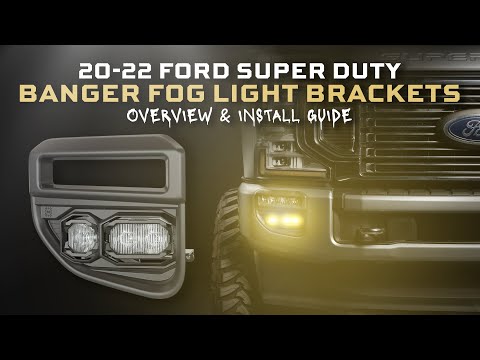 2020-2022 Powerstroke Banger LED Fog Lights Brackets/Hardware (BAF256)