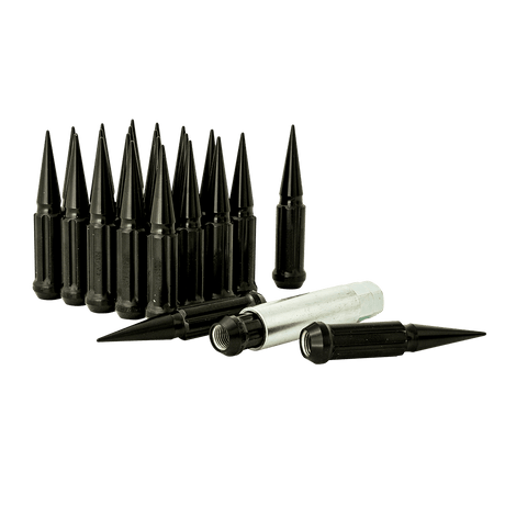 Universal Small Diameter Spline Spike Lug Nut Black SPK6-14150B Gorilla Automotive