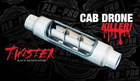Flo-Pro Twister Muffler, 5 inch round stainless body