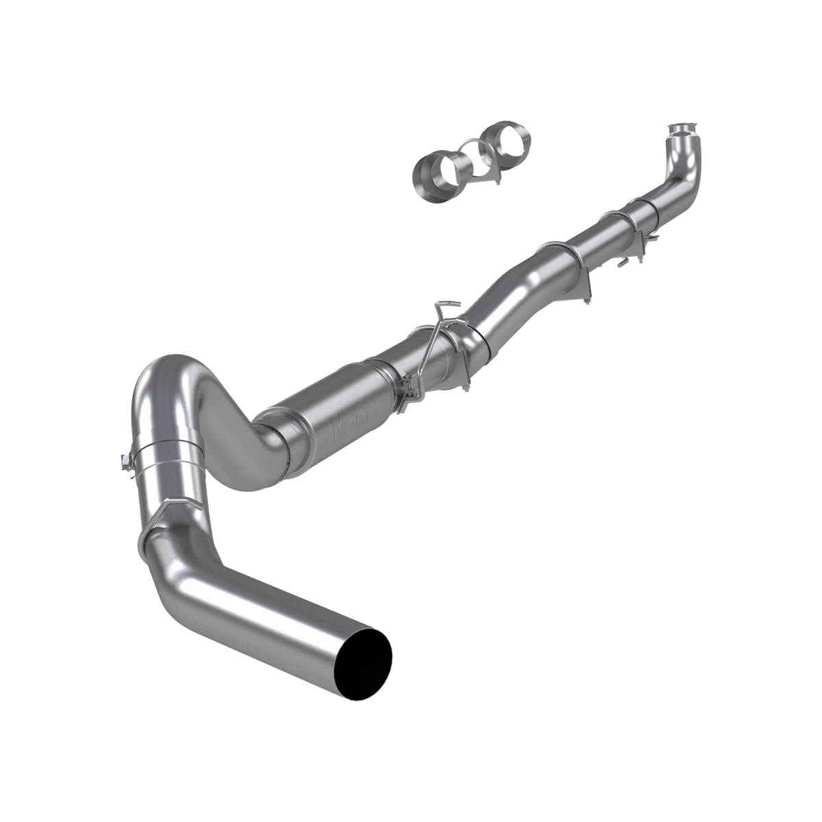 2001-2007 Duramax 5" Cat-Back Single Side Exit Exhaust w/ Muffler (S60200P)-Cat Back Exhaust System-MBRP-Dirty Diesel Customs