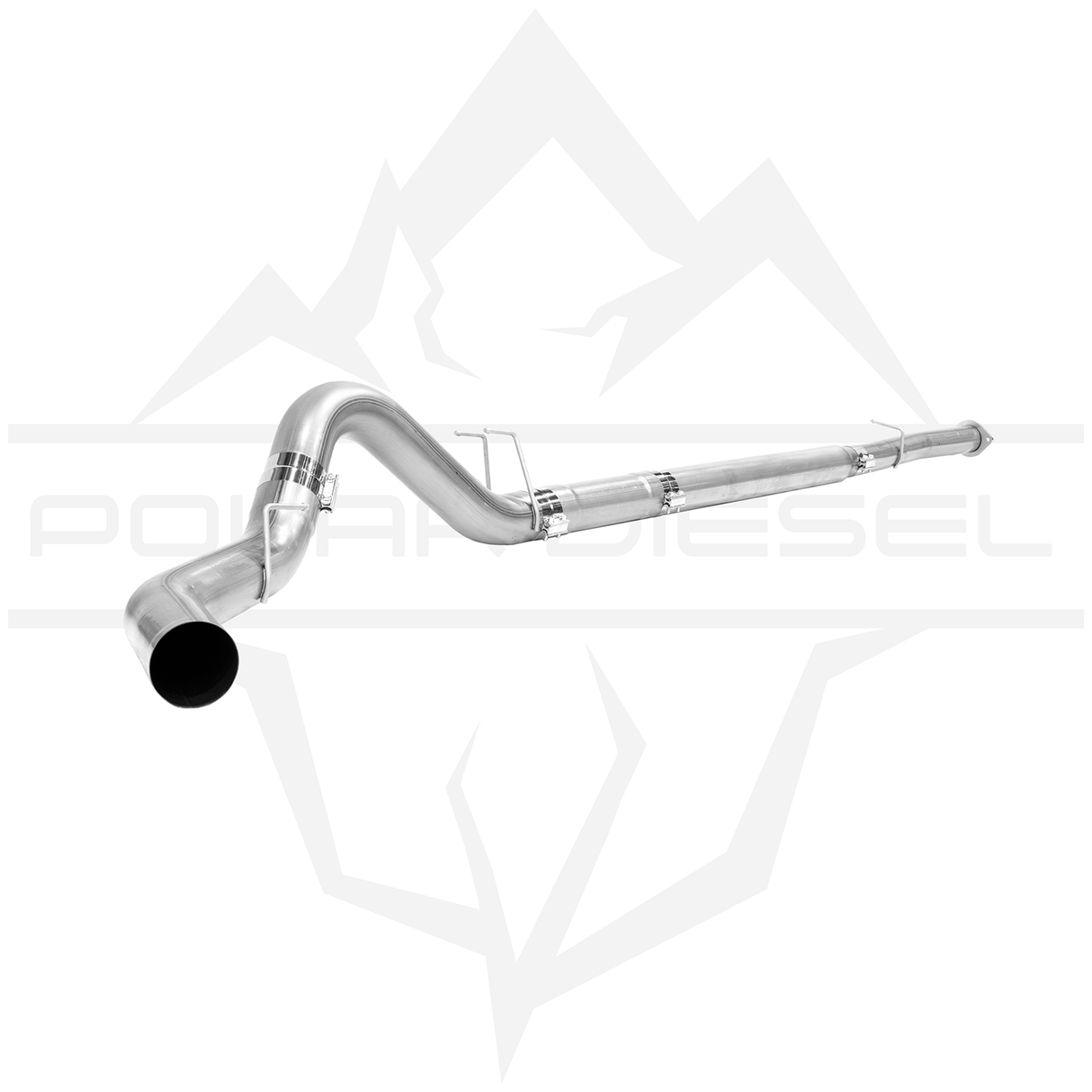 2008-2010 Ford Powerstroke 6.4L 5" SS Downpipe Back Exhaust - No Muffler (PD-1-12022152)
