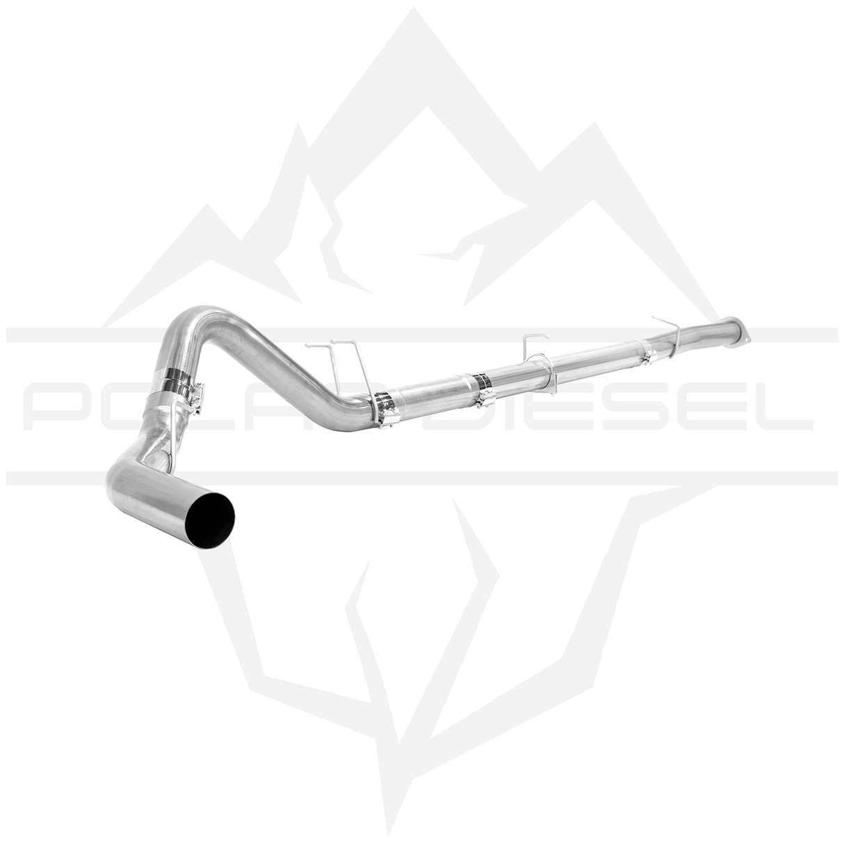 2008-2010 Ford Powerstroke 6.4L 4" SS Downpipe Back Exhaust - No Muffler (PD-1-12022142)