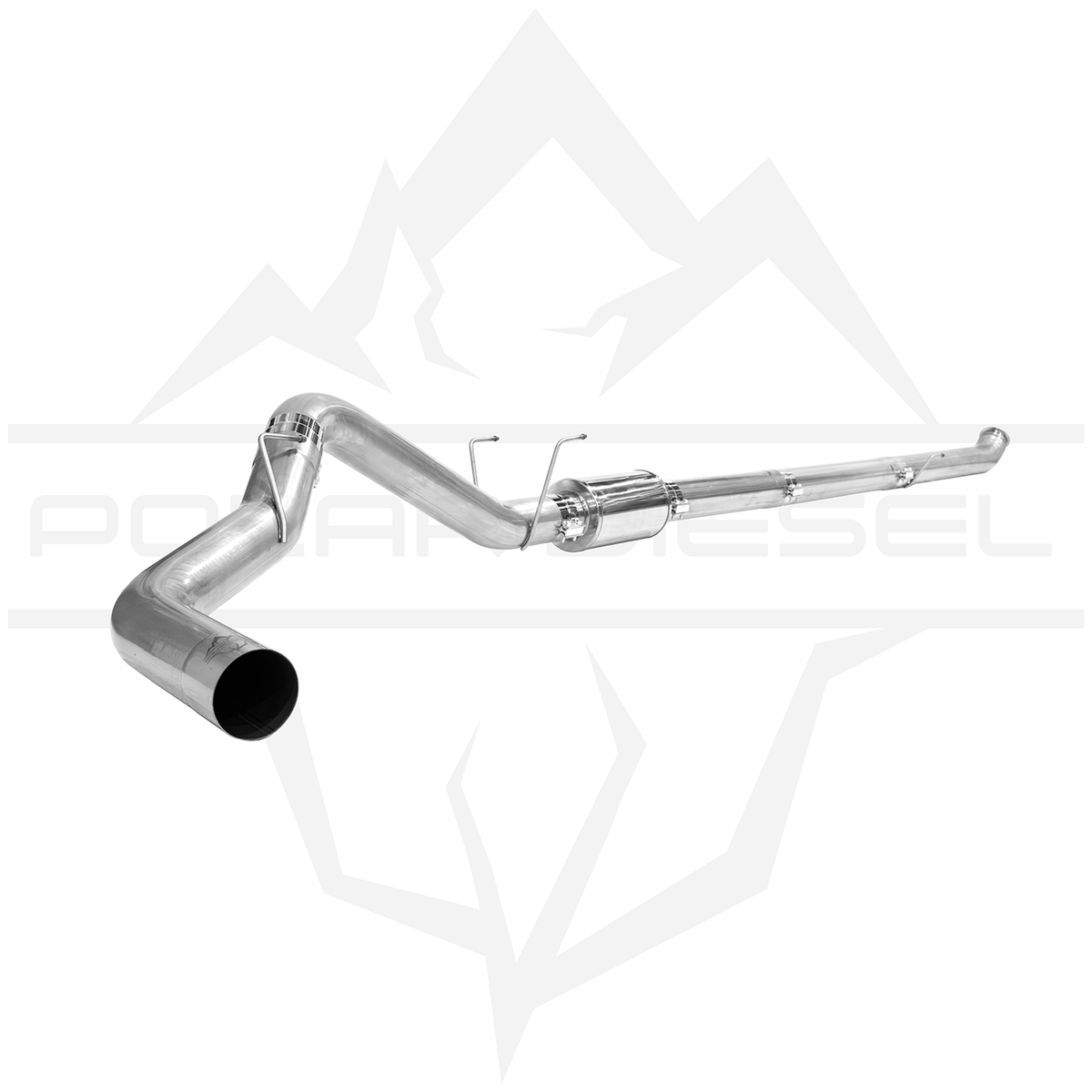 2019-2024 Cummins 6.7L 5" 304SS Downpipe Back Exhaust - w/ Muffler (PD-1-23133451)