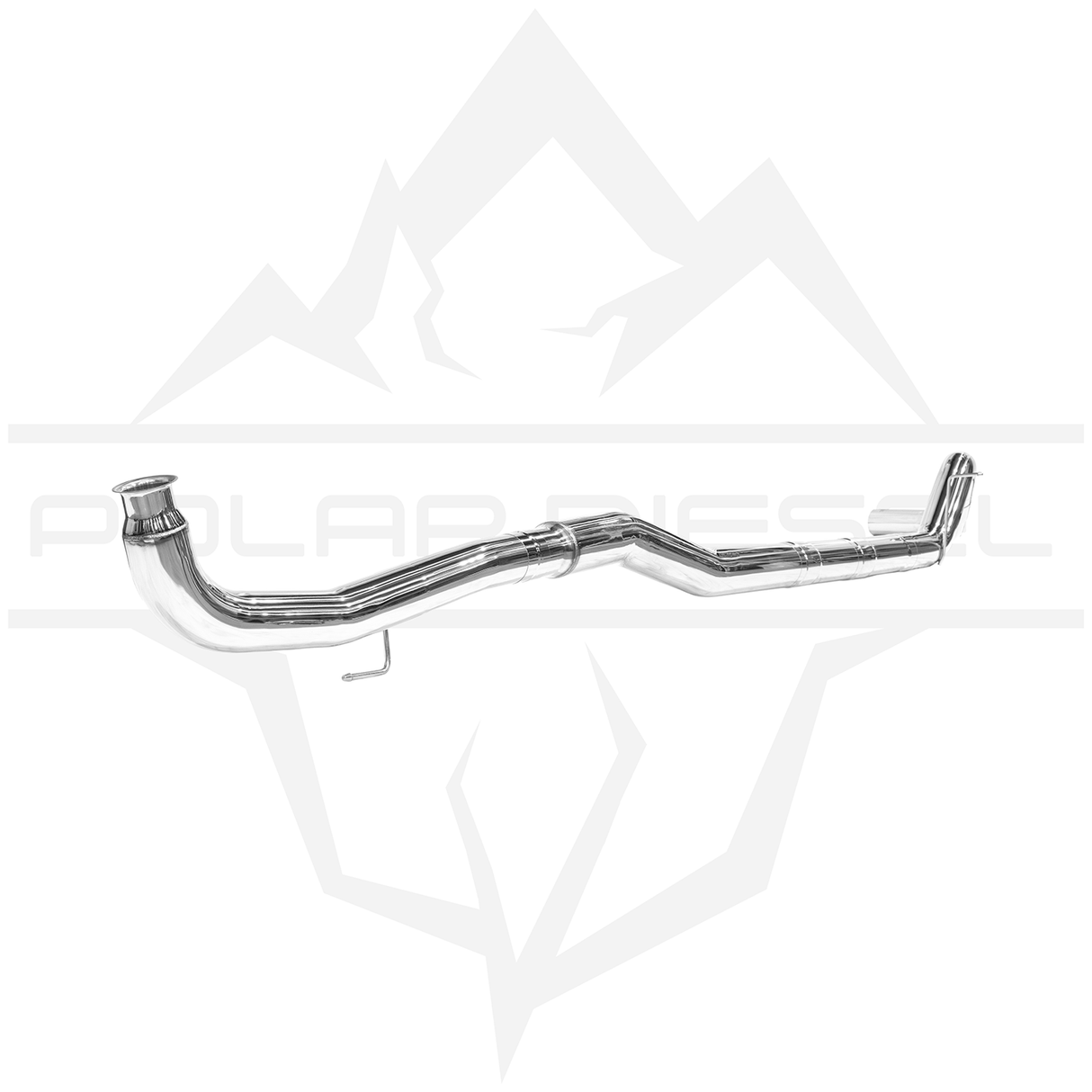 2011-2015 Duramax 6.6L 5" 304SS Polished Downpipe Back Exhaust - No Muffler (PD-1-32327352)