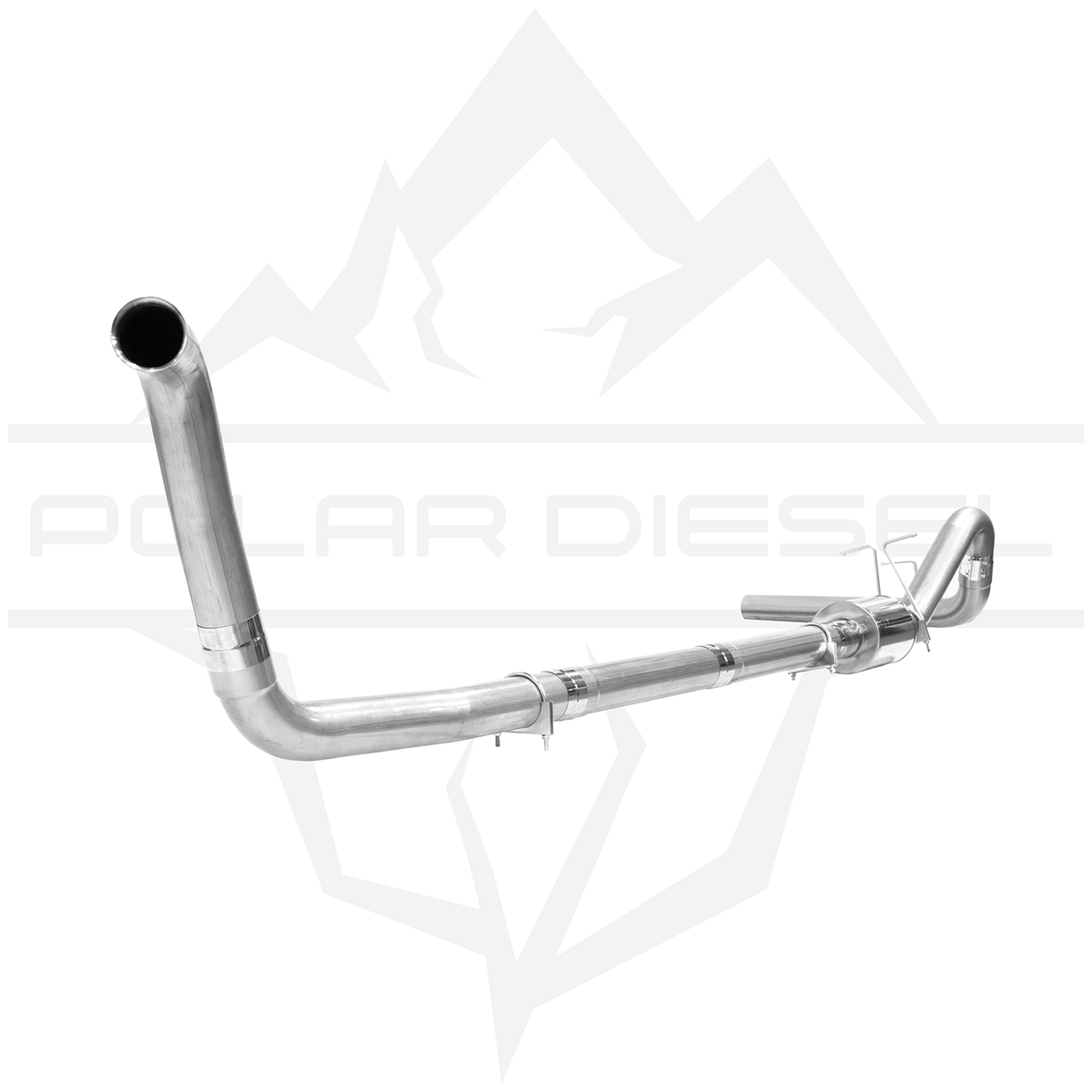 2003-2007 Ford Powerstroke 6.0L 4" SS Turbo Back Exhaust - w/ Muffler (PD-1-11519141)
