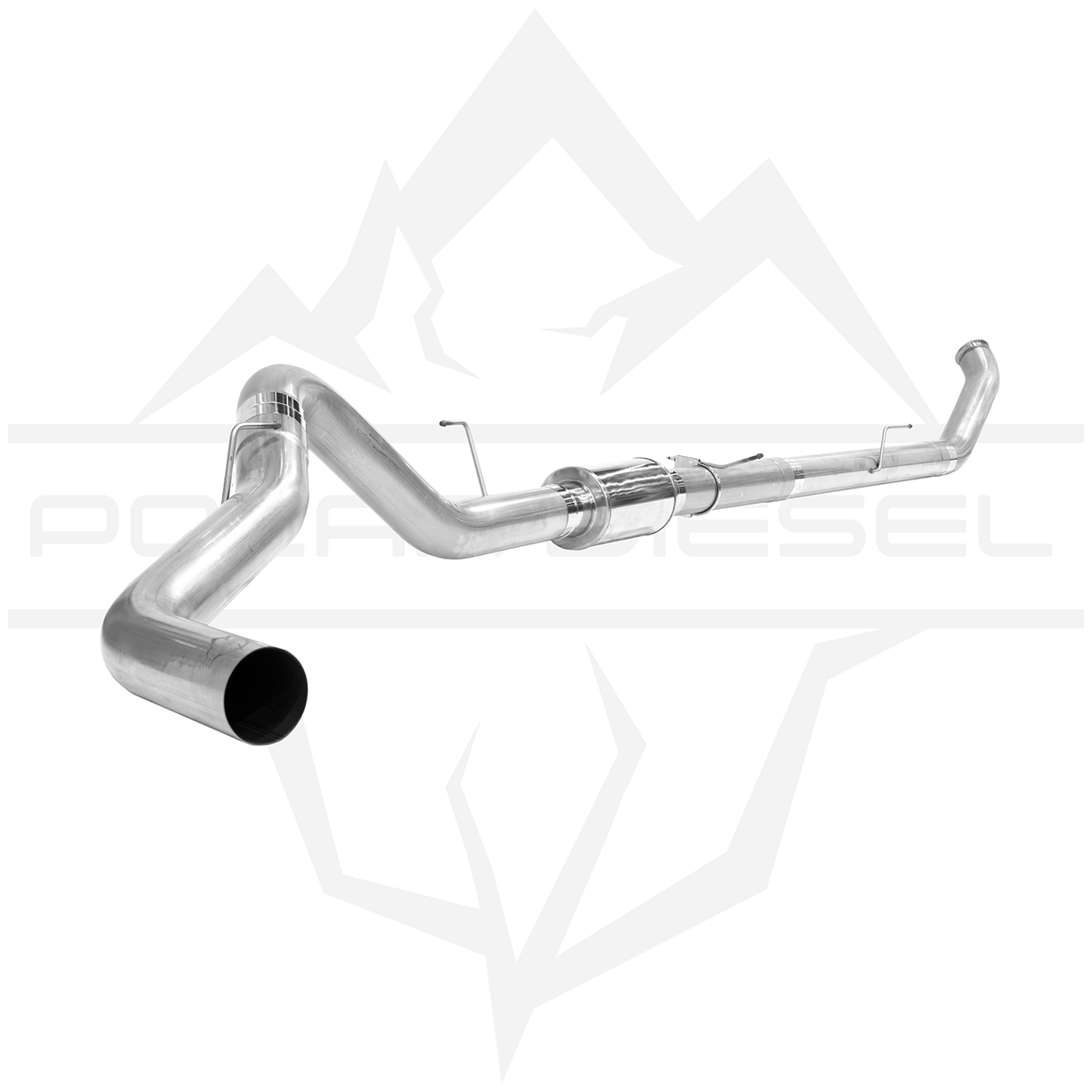 2010-2018 Cummins 6.7L 5" 304SS Turbo Back Exhaust - w/ Muffler (PD-1-22530451)