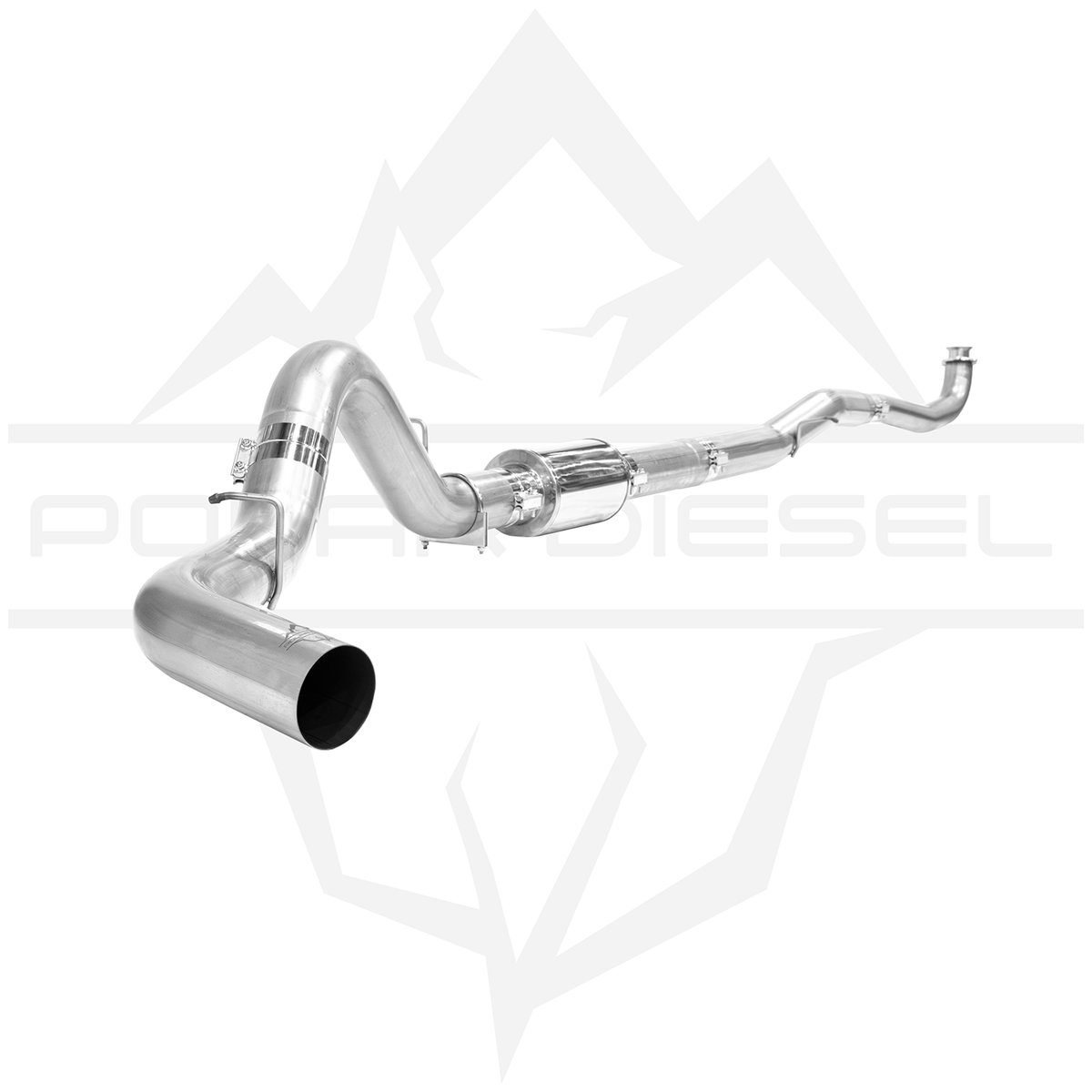 2017-2026 Duramax 6.6L 5" 304SS Downpipe Back Exhaust - w/ Muffler (PD-1-32934451)