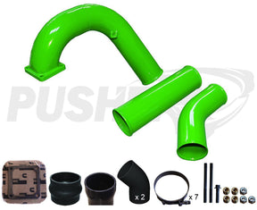 1994-1996 Cummins 3.5" Mega Intake System w/ 3.5" Passenger Side Intercooler Tube (PDC9498MW)-Intake Manifold-Pusher-PDC9498MW_G4-Dirty Diesel Customs