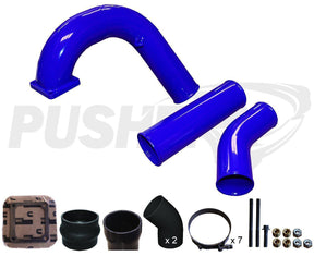 1994-1996 Cummins 3.5" Mega Intake System w/ 3.5" Passenger Side Intercooler Tube (PDC9498MW)-Intake Manifold-Pusher-PDC9498MW_U4-Dirty Diesel Customs