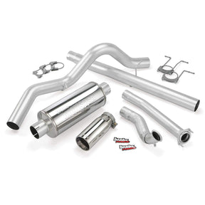 1994-1997 Powerstroke 4" SS Turbo Back Exhaust System w/ Muffler (46298)-Turbo Back Exhaust System-Banks Power-46298-Dirty Diesel Customs