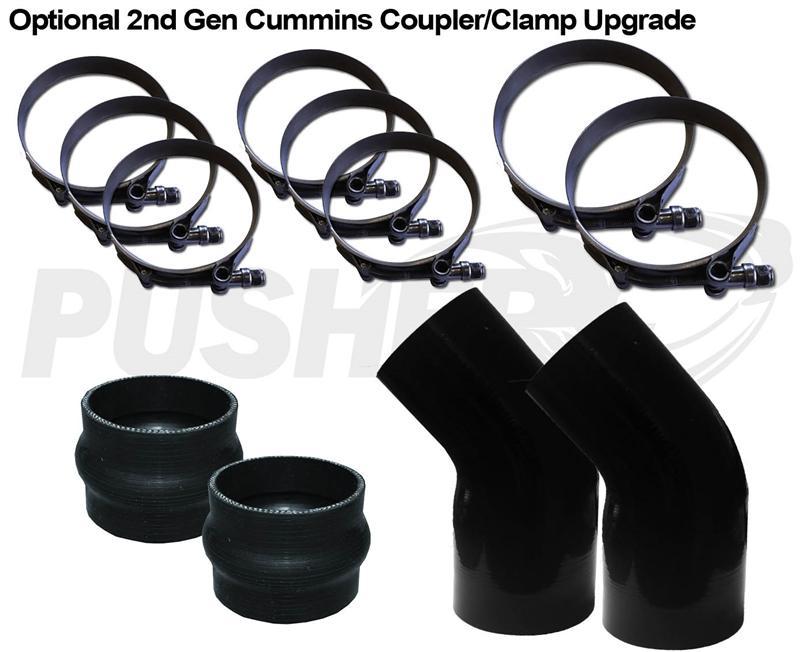 1994-2002 Cummins Aluminum Intercooler Set (PDC9402ICTA)-Intercooler Piping-Pusher-Dirty Diesel Customs