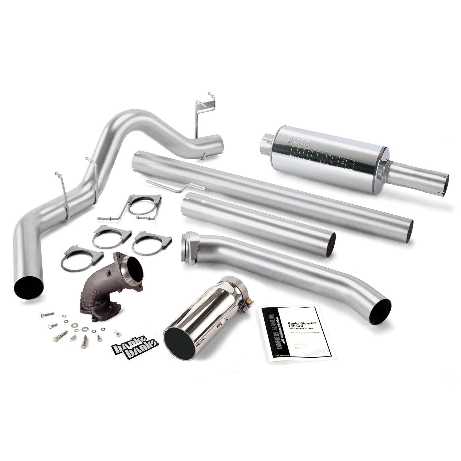 1998-2002 Cummins Exhaust System Kit - Extended Bed (48638)-Exhaust System Kit-Banks Power-48638-Dirty Diesel Customs