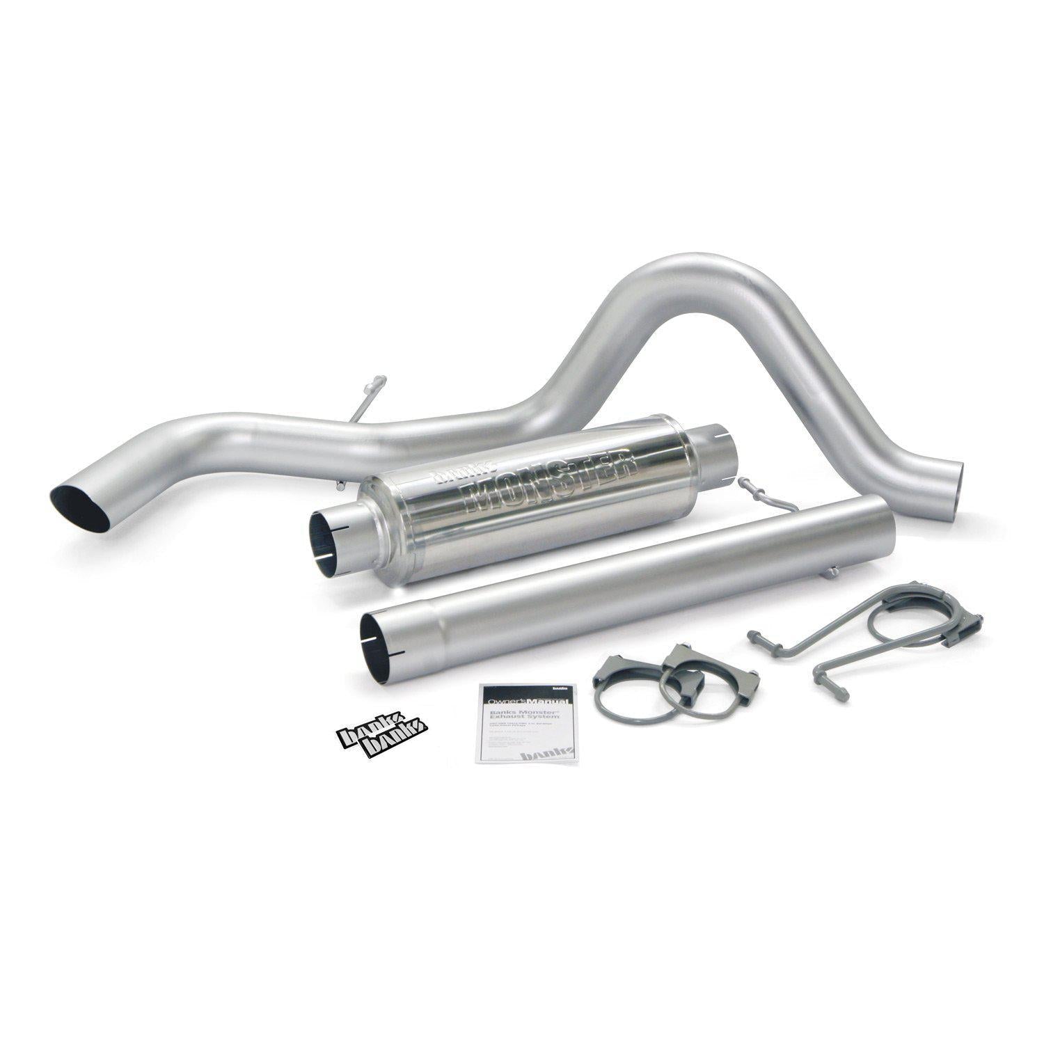 1999-2002 Powerstroke 4" Downpipe Back Exhaust System w/ Muffler (48789)-Downpipe Back Exhaust System-Banks Power-48789-Dirty Diesel Customs