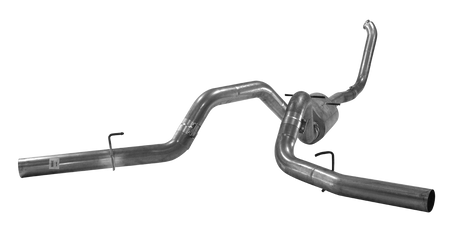 1999-2002 Powerstroke 4" Turbo Back Dual Exhaust w/ Muffler (FLO 731)-Turbo Back Exhaust System-Flo-Pro-FLO-731-Dirty Diesel Customs