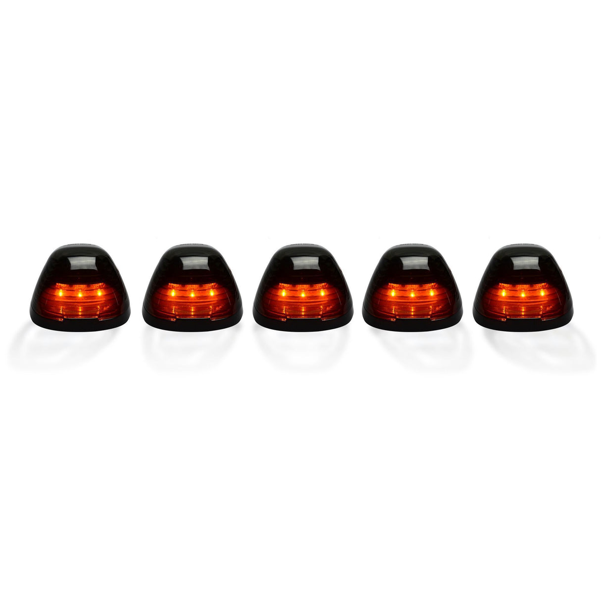 1999-2016 Powerstroke Strobe White & Amber LED w/ Smoked Lens Cab Lights Set (264143BKS)-Cab Lights-RECON Lights-Dirty Diesel Customs