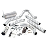 1999 Powerstroke Monster Exhaust W/Power Elbow w/Single Exit Chrome Tip w/Catyletic Converter (48658)-Exhaust System Kit-Banks Power-48658-Dirty Diesel Customs