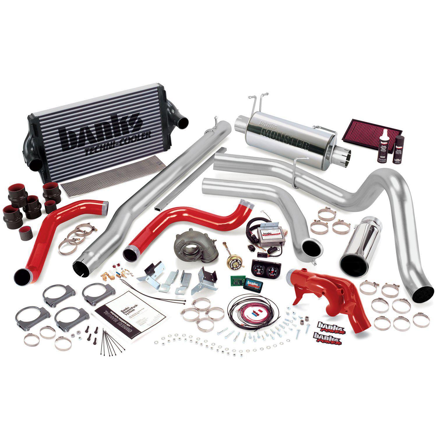 1999.5 Powerstroke Power System W/Single Exit Exhaust Chrome Tip (47541)-Computer Chip Programmer Kit-Banks Power-47541-Dirty Diesel Customs