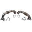 2001-2004 Duramax 2" Stainless Twin Turbo Up Pipe Kit (WCF100589)-Up-Pipes-Wehrli Custom Fabrication-Dirty Diesel Customs