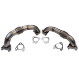 2001-2004 Duramax 2" Stainless Twin Turbo Up Pipe Kit (WCF100589)-Up-Pipes-Wehrli Custom Fabrication-Dirty Diesel Customs