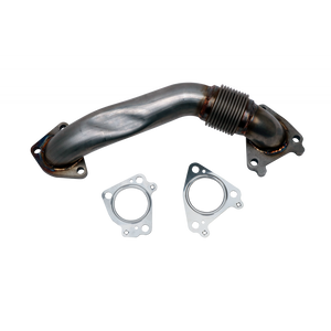 2001-2004 LB7 Duramax Passenger Side 2" Stainless Single Turbo Style Up-Pipe (WCF100654)-Up-Pipes-Wehrli Custom Fabrication-Dirty Diesel Customs