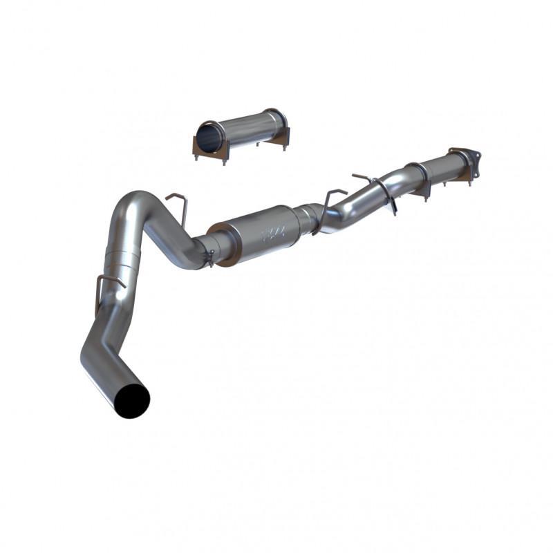 2001-2005 Duramax 4" Cat Back Single Side Exit Exhaust w/ Muffler (S6000P)-Cat Back Exhaust System-MBRP-S6000P-Dirty Diesel Customs