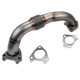 2001-2016 Duramax 2" Driver's Side Stainless Up-Pipe (WCF100652)-Up-Pipes-Wehrli Custom Fabrication-Dirty Diesel Customs