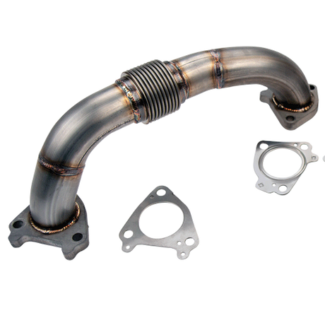 2001-2016 Duramax 2" Driver's Side Stainless Up-Pipe (WCF100652)-Up-Pipes-Wehrli Custom Fabrication-Dirty Diesel Customs