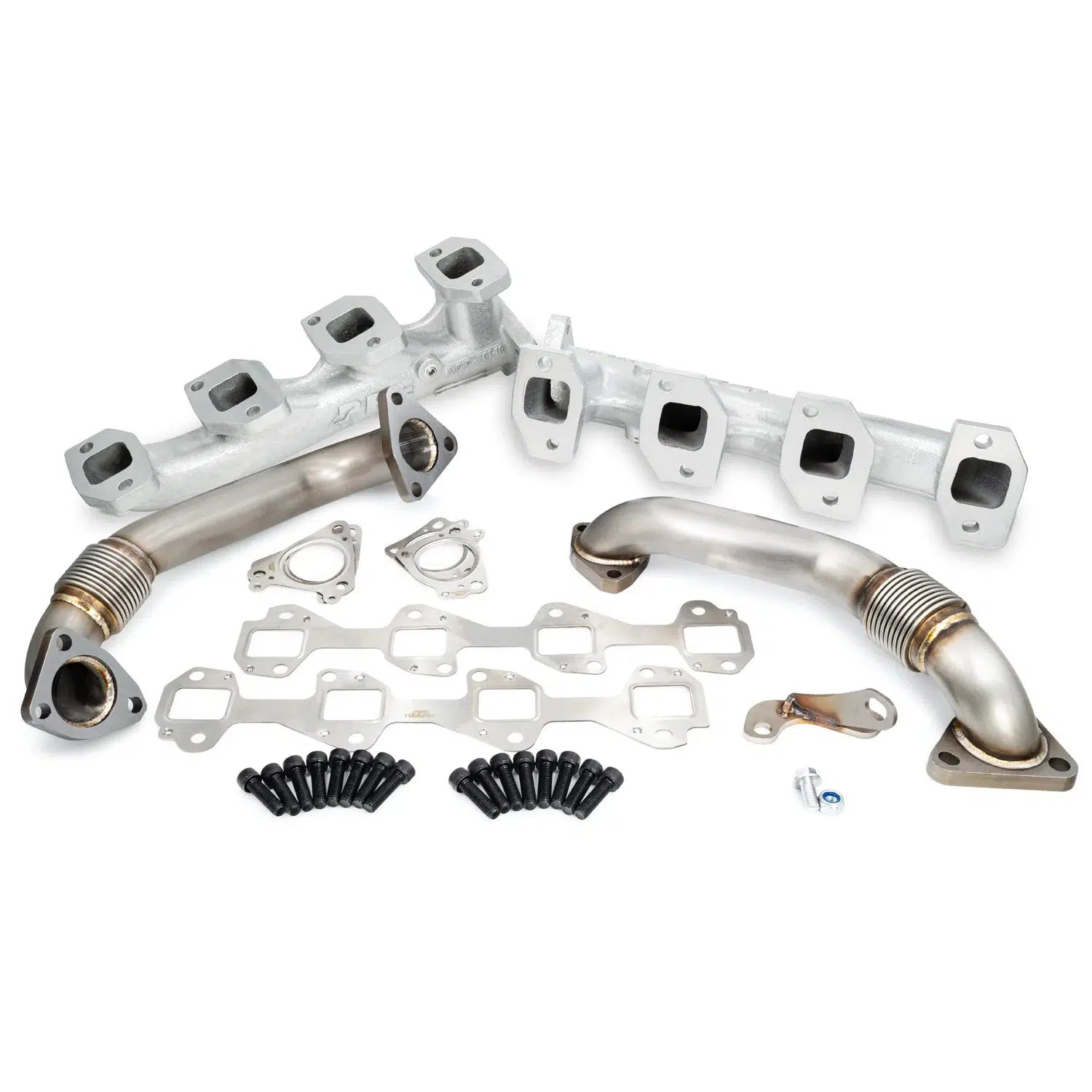 2001-2023 Duramax High Flow Exhaust Manifold W/ Up-Pipes (116111035)-Exhaust Manifold-PPE-116111035-Dirty Diesel Customs