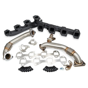 2001-2023 Duramax High Flow Exhaust Manifold W/ Up-Pipes (116111035)-Exhaust Manifold-PPE-116111420-Dirty Diesel Customs
