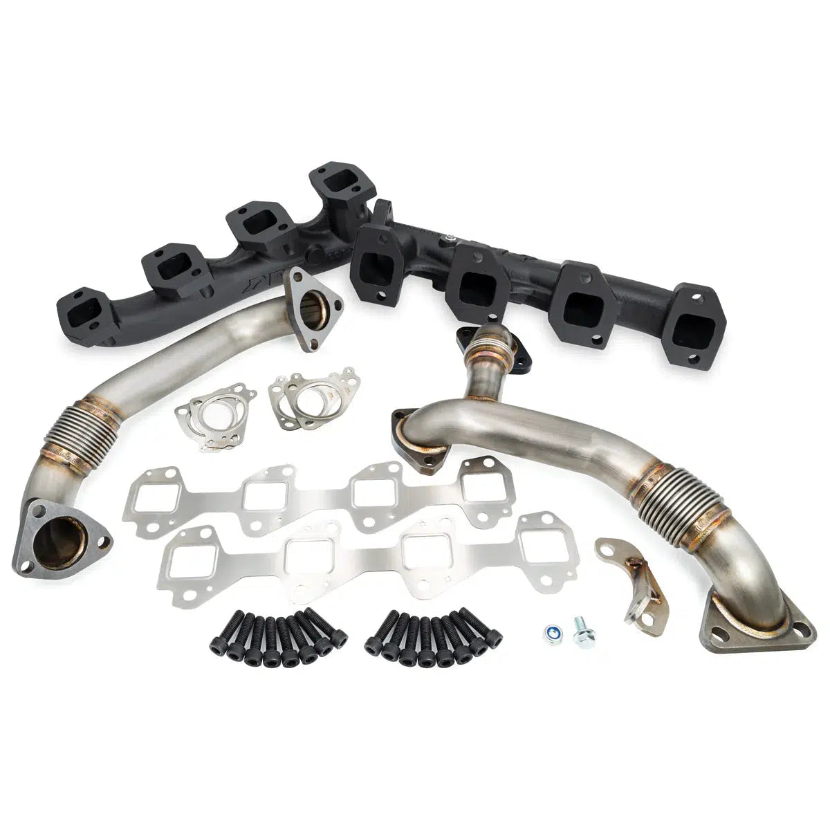 2001-2023 Duramax High Flow Exhaust Manifold W/ Up-Pipes (116111035)-Exhaust Manifold-PPE-116111620-Dirty Diesel Customs