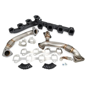 2001-2023 Duramax High Flow Exhaust Manifold W/ Up-Pipes (116111035)-Exhaust Manifold-PPE-116111820-Dirty Diesel Customs