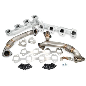 2001-2023 Duramax High Flow Exhaust Manifold W/ Up-Pipes (116111035)-Exhaust Manifold-PPE-116111835-Dirty Diesel Customs