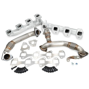 2001-2023 Duramax High Flow Exhaust Manifold W/ Up-Pipes (116111035)-Exhaust Manifold-PPE-116112035-Dirty Diesel Customs