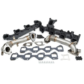 2001-2023 Duramax High Flow Exhaust Manifold W/ Up-Pipes (116111035)-Exhaust Manifold-PPE-116112520-Dirty Diesel Customs
