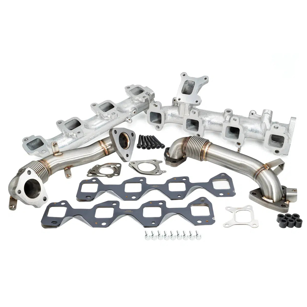 2001-2023 Duramax High Flow Exhaust Manifold W/ Up-Pipes (116111035)-Exhaust Manifold-PPE-116112535-Dirty Diesel Customs