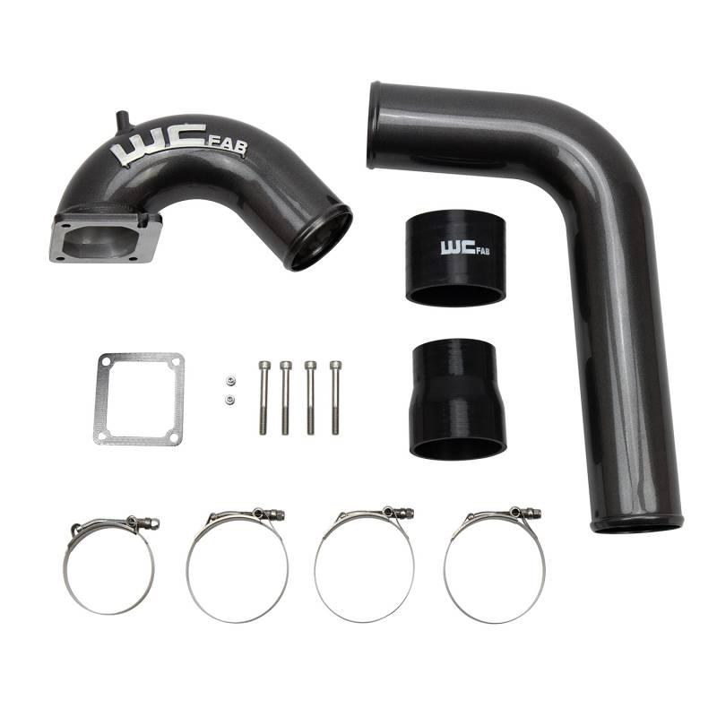 2003-2007 Cummins 3.5" High Flow Intake Horn & Intercooler Pipe Kit (WCF100528)-Intake Kit-Wehrli Custom Fabrication-WCF100528-GB-Dirty Diesel Customs