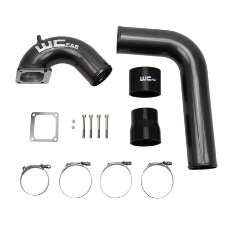 2003-2007 Cummins 3.5" High Flow Intake Horn & Intercooler Pipe Kit (WCF100528)-Intake Kit-Wehrli Custom Fabrication-WCF100528-GB-Dirty Diesel Customs