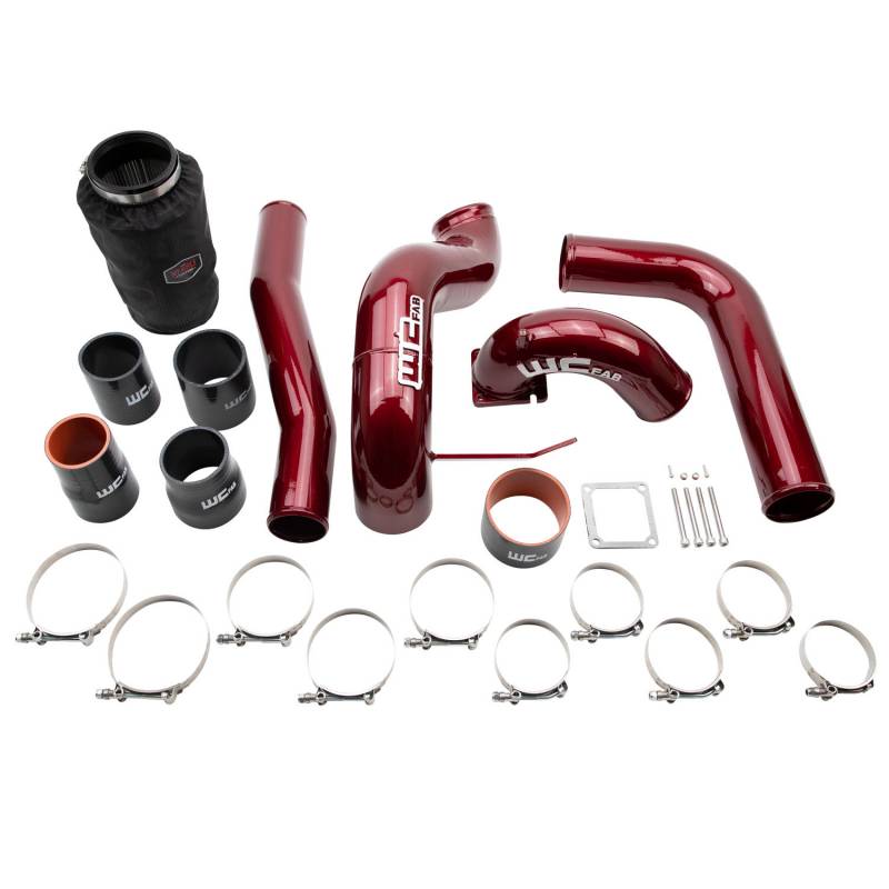 2003-2007 Cummins Stage 2 Intake Kit (WCF100680)-Intake Accessories-Wehrli Custom Fabrication-WCF100680-RED-Dirty Diesel Customs