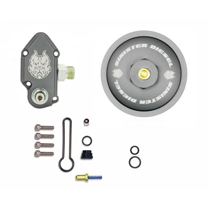 2003-2007 Powerstroke Blue Spring Kit w/Adjustable Billet Spring Housing (SDG-6.0P-FBADJ-03-01-20)-Fuel Return Kit-Sinister-Dirty Diesel Customs