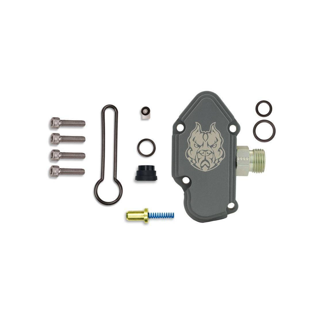 2003-2007 Powerstroke Blue Spring Kit w/Billet Spring Housing - Gray (SD-6.0FB03-01-20-GRY)-Blue Spring Kit-Sinister-Dirty Diesel Customs