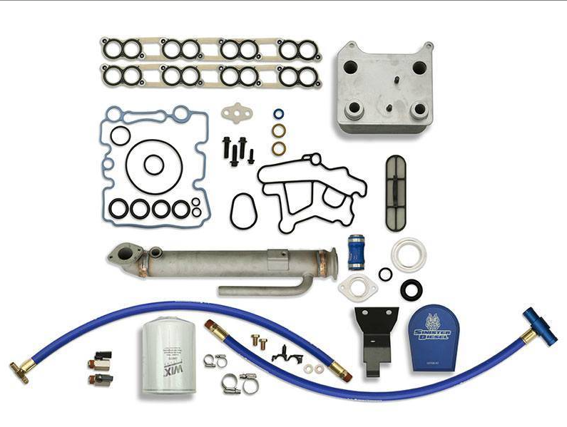 2003-2007 Powerstroke Solution Kit w/ Filter (SD-BS-6.0-EGRC-xC-CF)-Solution Package-Sinister-SD-BS-6.0-EGRC-RC-CF-Dirty Diesel Customs