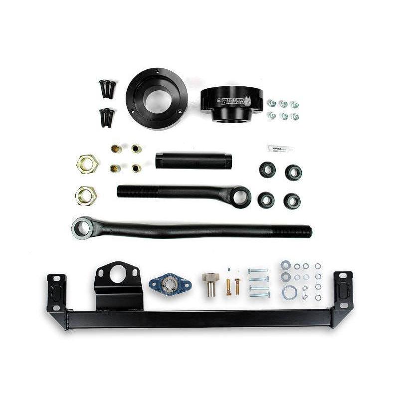 2003-2009 Cummins Adjustable Track Bar/Steering Box Support/Leveling Kit (SD-DODGE-TB-SBS-LVL-BLU-03)-Leveling Kit-Sinister-SD-DODGE-TB-SBS-LVL-BLK-03-Dirty Diesel Customs
