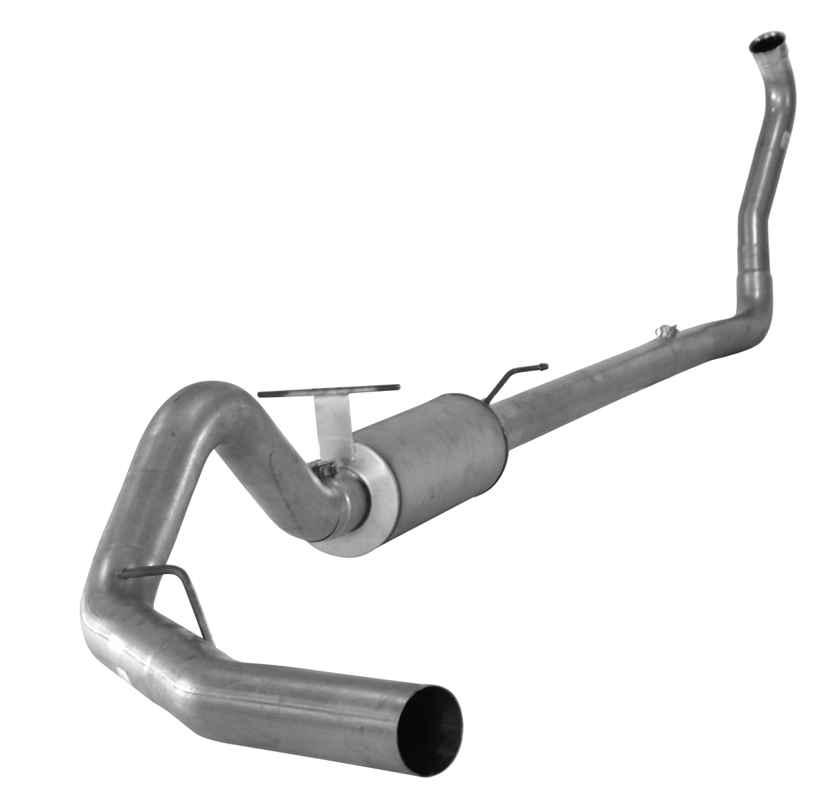 2003.5-2007 Powerstroke 4" Turbo Back Exhaust System w/ Muffler (FLO-524)-Turbo Back Exhaust System-Flo-Pro-FLO-524-Dirty Diesel Customs