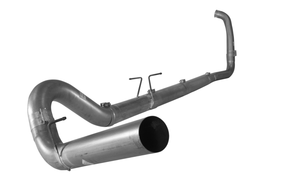 2003.5-2007 Powerstroke 5" Turbo Back Exhaust - No Muffler (FLO 614NM)-Turbo Back Exhaust System-Flo-Pro-Dirty Diesel Customs