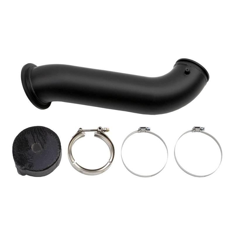 2004.5-2007 Cummins 4" High Mount S300 Downpipe (WCF100281)-Downpipe-Wehrli Custom Fabrication-Dirty Diesel Customs