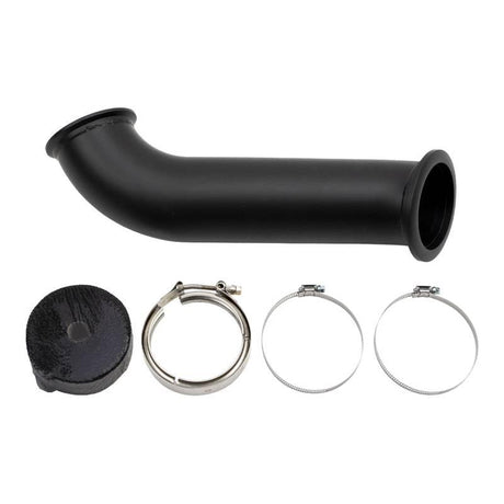 2004.5-2007 Cummins 4" High Mount S400 Downpipe (WCF100262)-Downpipe-Wehrli Custom Fabrication-Dirty Diesel Customs