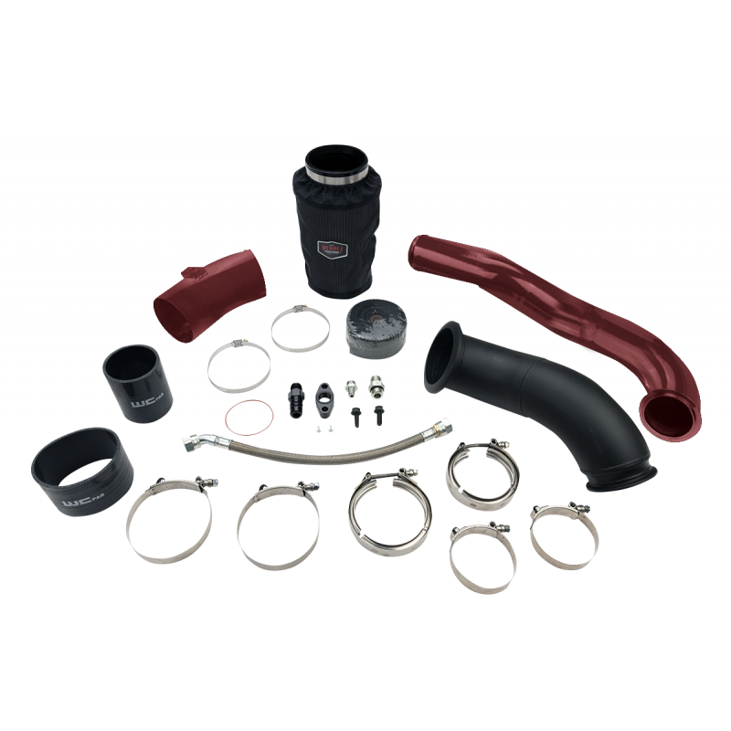 2004.5-2007 Cummins S300 High Mount 2nd Gen Swap Kit (WCF100475)-Turbo Install Kit-Wehrli Custom Fabrication-WCF100475-RED-Dirty Diesel Customs