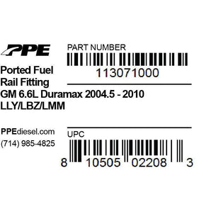2004.5-2010 Duramax Fuel Rail Fitting Adapter (113071000)-Fuel Rail Fitting Adapter-PPE-113071000-Dirty Diesel Customs